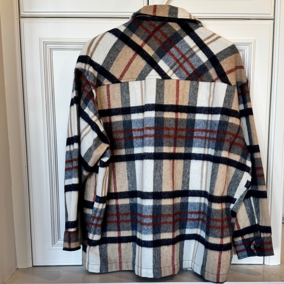 Zara Cozy Plaid Shirt Jacket – Size Medium - Picture 2 of 2